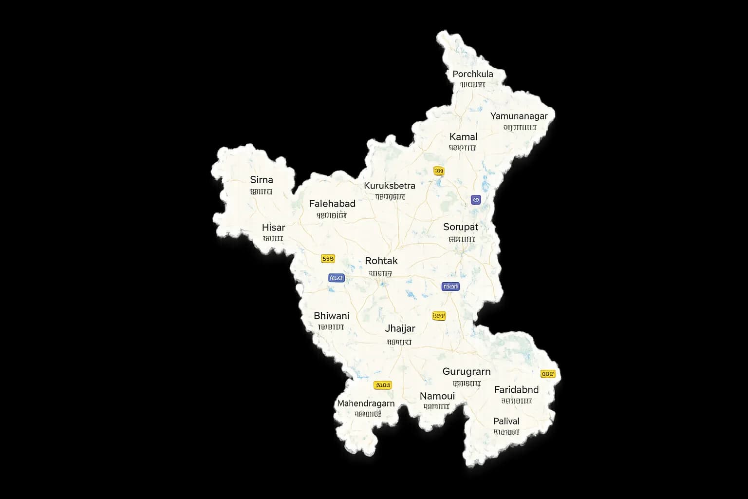 Haryana Interactive District Map